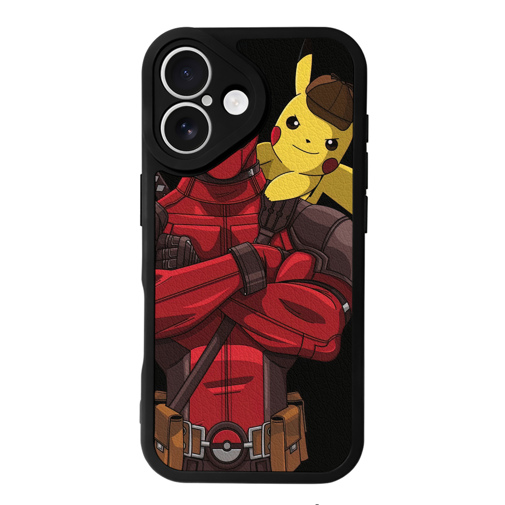 （画像用） Deadpool デッドプール 【iPhone 16シリーズ対応】シリコンスマホケース（レザー調） 材質：シリコン